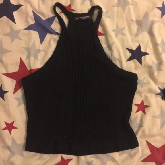 Brandy Melville Black Halter Tank - Picture 2 of 3